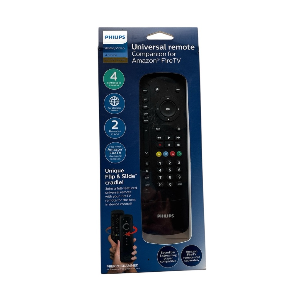 Philips 4 Device Elite Plus Universal Companion Remote For Amazon Fire TV